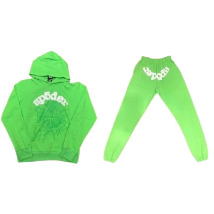 White Printed Tracksuit – Green