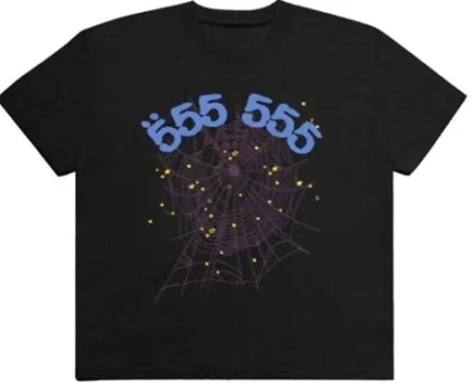 555 Printed T-Shirt – Black