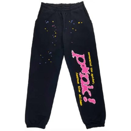 Black Pink Printed Sweatpant