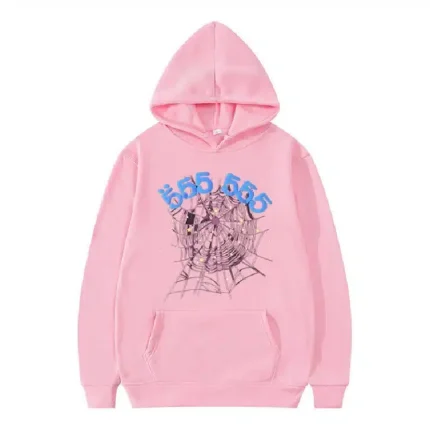 Sp5der 555555 Pink Hoodie