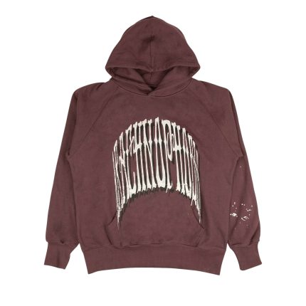 Sp5der Logo Pullover Hoodie Brown